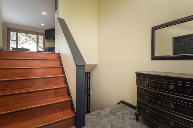 5123 Green Meadow Rd SE, Osakis, MN 56360 - stairway featuring recessed lighting