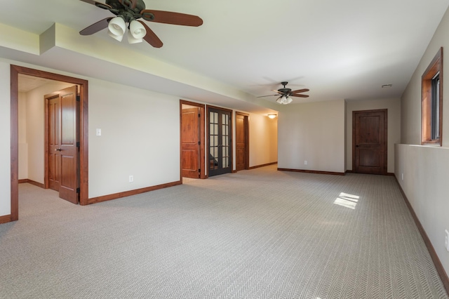 5123 Green Meadow Rd SE, Osakis, MN 56360 - unfurnished room featuring light carpet, baseboards, and a ceiling fan