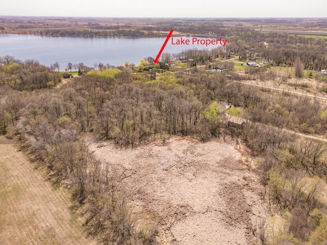 5123 Green Meadow Rd SE, Osakis, MN 56360 - birds eye view of property featuring a water view