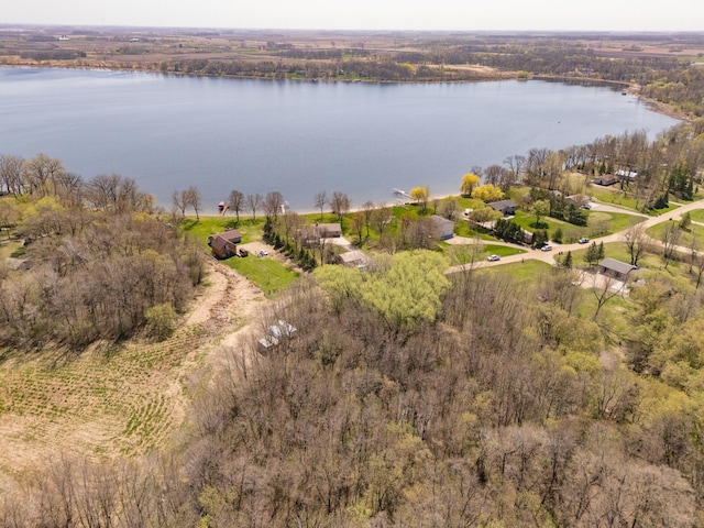 5123 Green Meadow Rd SE, Osakis, MN 56360 - birds eye view of property with a water view