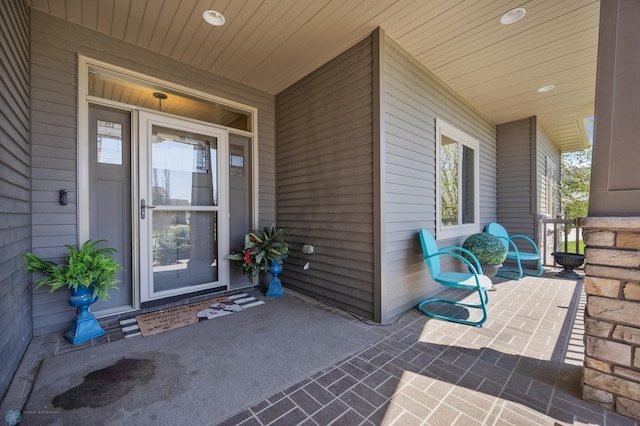 entrance to property with covered porch