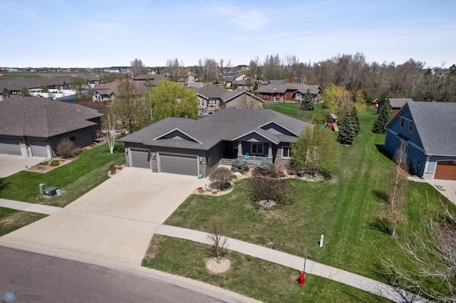 aerial perspective of suburban area