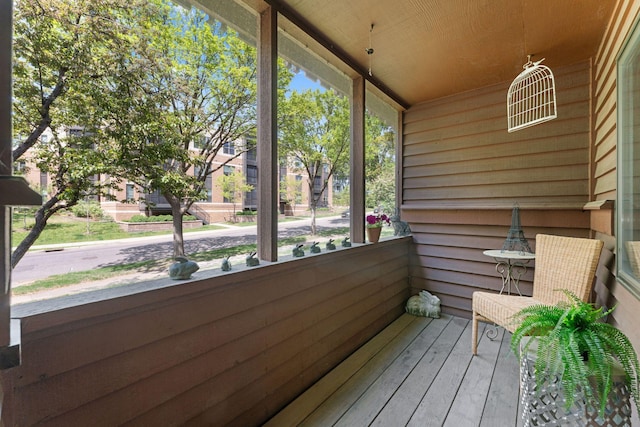 view of sunroom