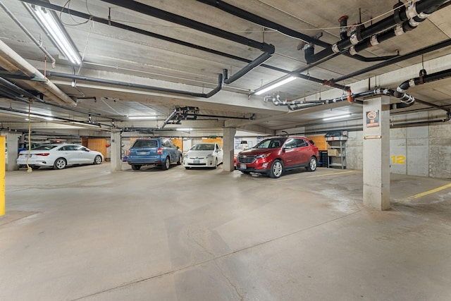 view of parking garage
