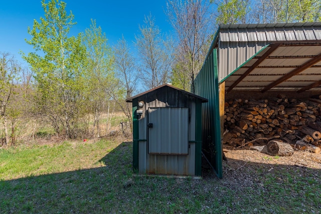 view of shed