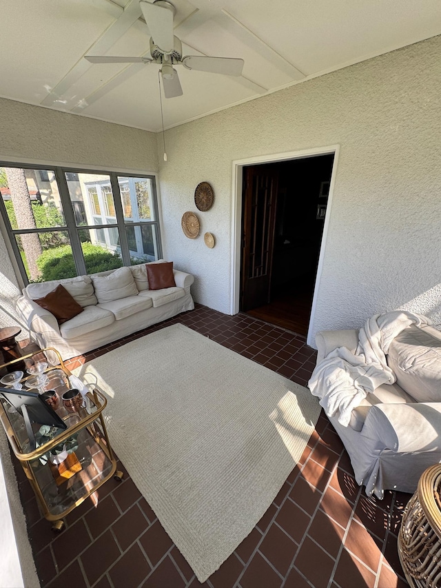 view of sunroom