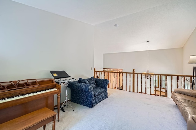 456 Ridge Ct, Chaska, MN 55318 - sitting room with carpet floors and an upstairs landing
