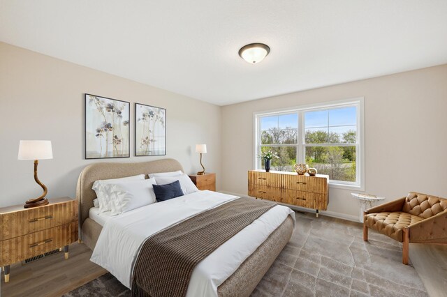 bedroom with baseboards