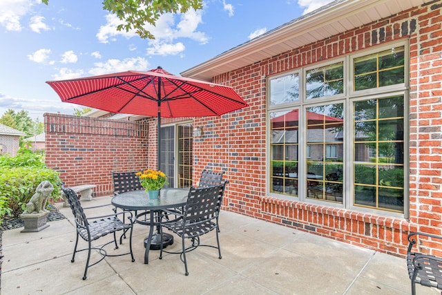 view of patio / terrace with outdoor dining space