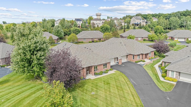 aerial view of residential area
