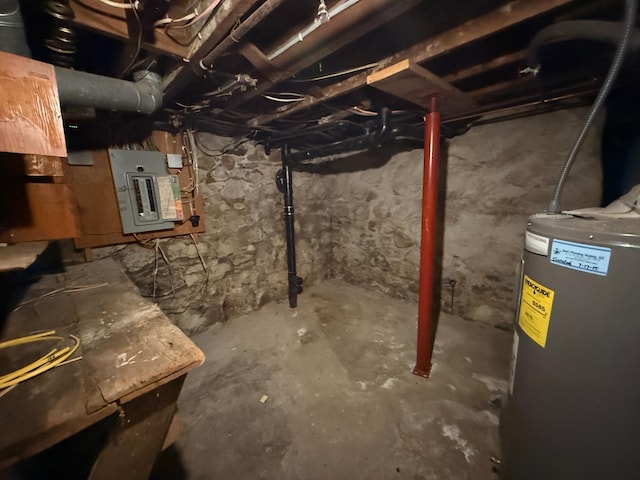 321 Western Ave, Madison, MN 56256 - unfinished basement with electric water heater and electric panel