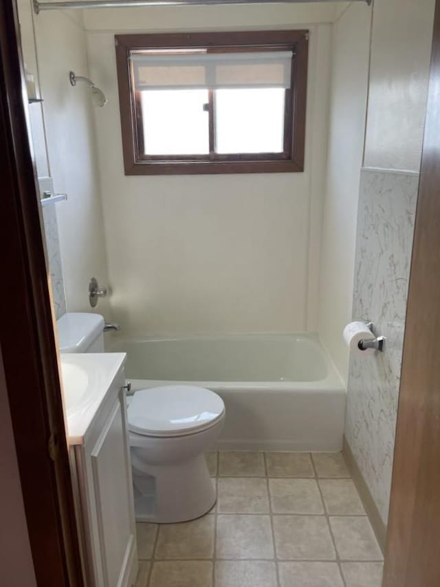 321 Western Ave, Madison, MN 56256 - full bath with toilet, vanity, shower / bathtub combination, and tile patterned flooring