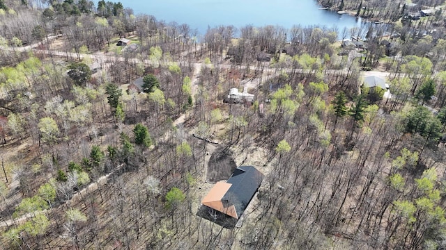 aerial view of property and surrounding area with a large body of water