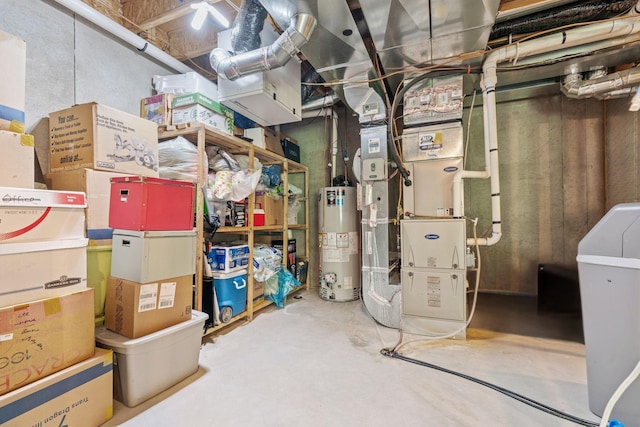 12800 Garrett Ct, Apple Valley, MN 55124 - unfinished below grade area featuring water heater and heating unit