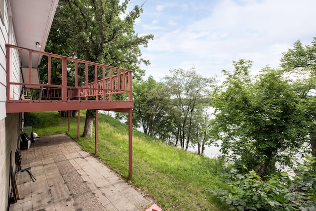 exterior space with a wooden deck