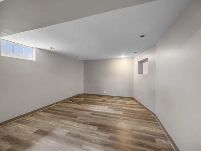 517 Olive St S, Waconia, MN 55387 - basement featuring wood finished floors and recessed lighting