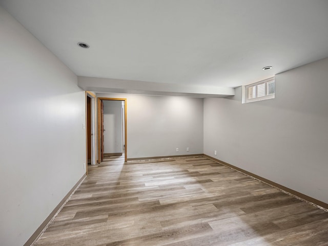 517 Olive St S, Waconia, MN 55387 - below grade area with light wood-style floors and recessed lighting
