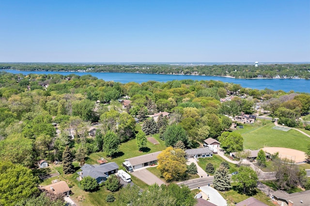 aerial view of a large body of water
