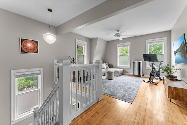 3100 29th Ave S, Minneapolis, MN 55406 - bedroom with radiator, multiple windows, hardwood / wood-style floors, and baseboards