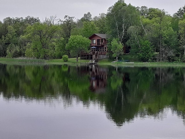 499 Tamarack Ct NE, Tenstrike, MN 56683 - property view of water featuring a forest view