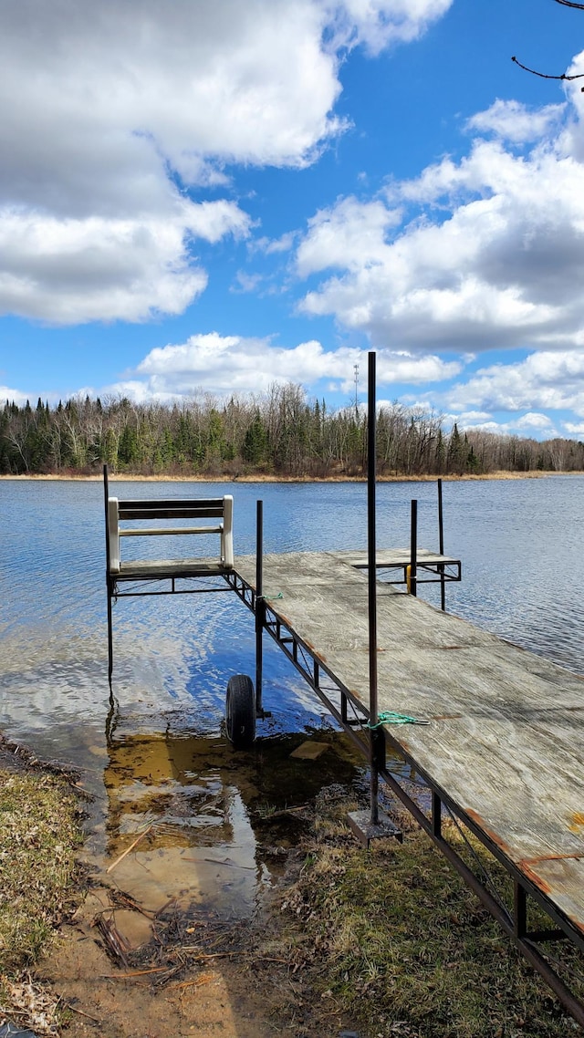 499 Tamarack Ct NE, Tenstrike, MN 56683 - dock area with a water view