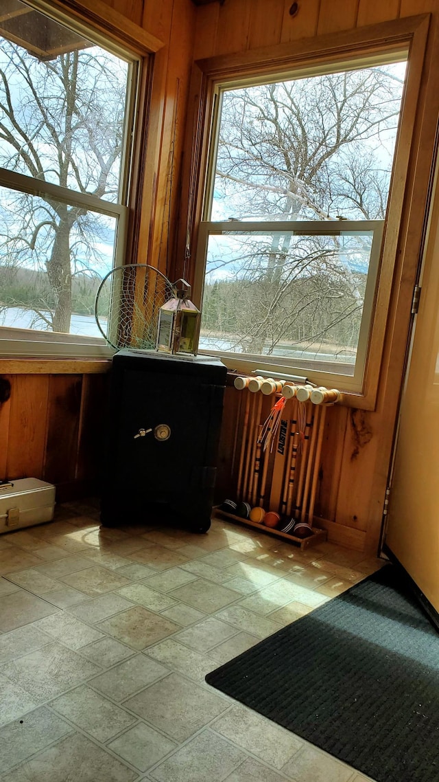 499 Tamarack Ct NE, Tenstrike, MN 56683 - detailed view of wooden walls