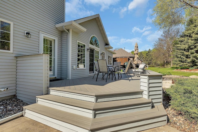 1609 26th St SE, Saint Cloud, MN 56304 - deck with outdoor dining space