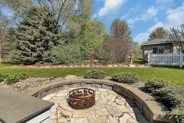 1609 26th St SE, Saint Cloud, MN 56304 - view of patio / terrace featuring a fire pit