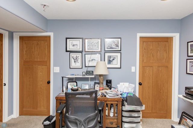 office area with carpet floors