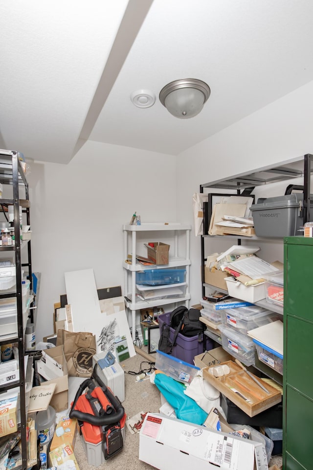 view of storage area
