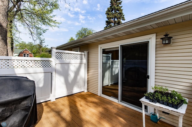view of wooden deck