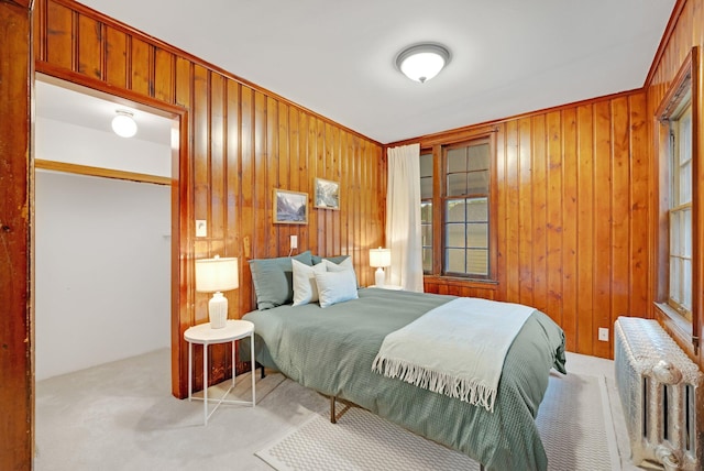 1925 Glenwood Ave, Minneapolis, MN 55405 - carpeted bedroom with radiator and wood walls
