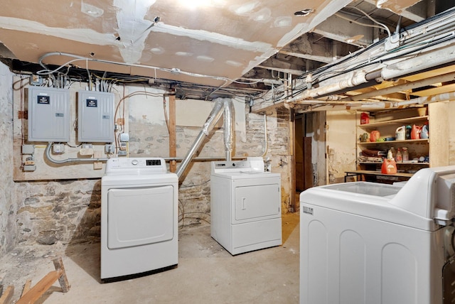1925 Glenwood Ave, Minneapolis, MN 55405 - laundry room with washer and clothes dryer and electric panel