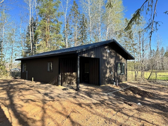 view of pole building