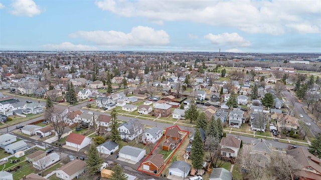 bird's eye view featuring a residential view