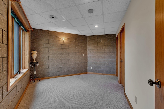 22 13th St S, Sauk Rapids, MN 56379 - unfurnished room with a drop ceiling, carpet, baseboards, and recessed lighting