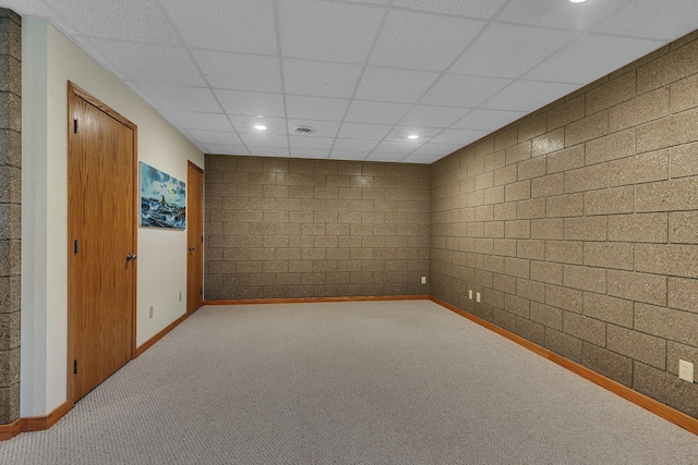 22 13th St S, Sauk Rapids, MN 56379 - carpeted empty room featuring baseboards, recessed lighting, and a paneled ceiling