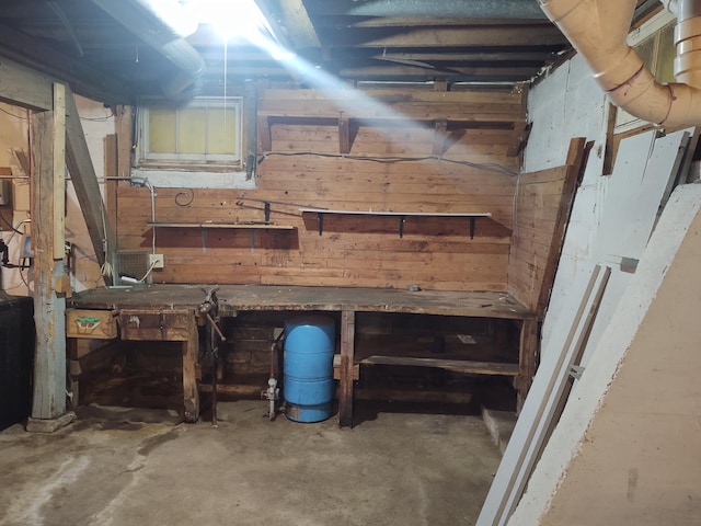 36998 Quest Rd, Hillman, MN 56338 - unfinished below grade area featuring wooden walls