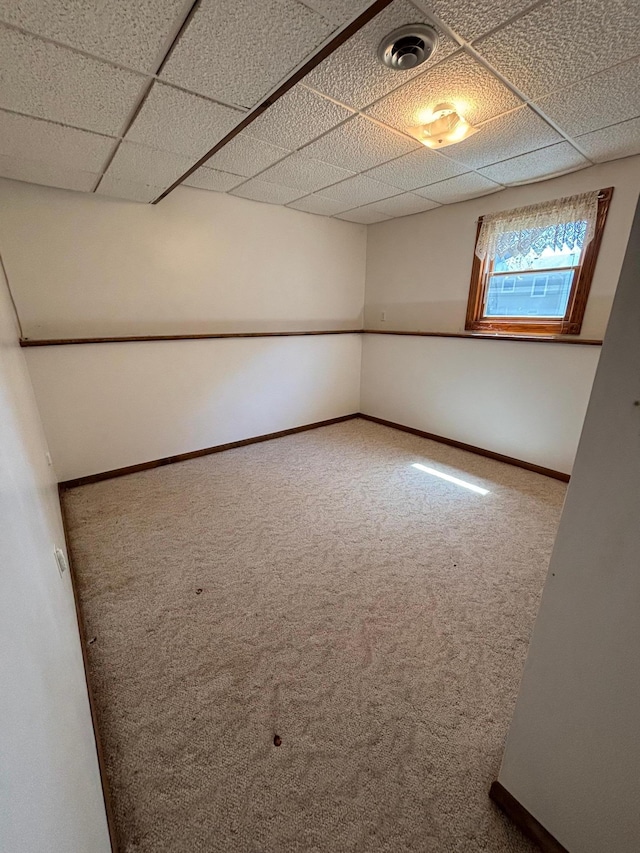 409 4th St NE, Hayfield, MN 55940 - carpeted spare room with a paneled ceiling and baseboards