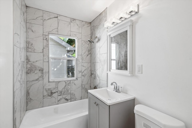 3410 Russell Ave N, Minneapolis, MN 55412 - full bathroom with toilet, vanity, and  shower combination
