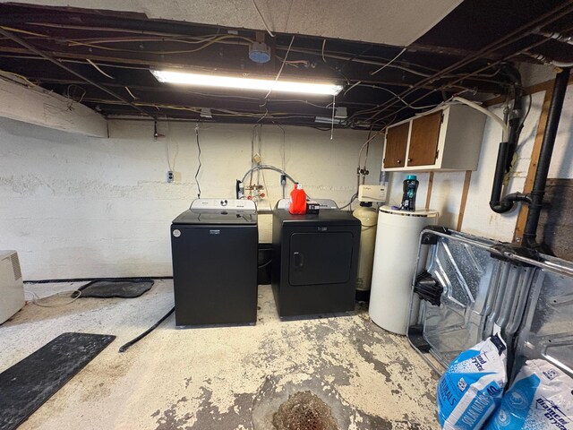1105 13th St N, Benson, MN 56215 - washroom with washer and clothes dryer and water heater