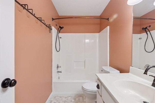 1604 Viking Dr, Buffalo, MN 55313 - bathroom with toilet, vanity, and tub / shower combination