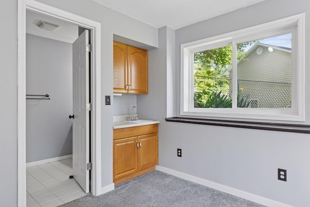 1604 Viking Dr, Buffalo, MN 55313 - bathroom with vanity, baseboards, and a textured ceiling