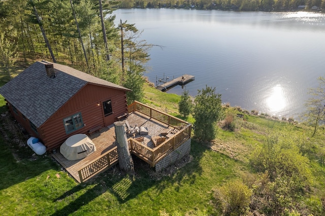 1949 Little Blake Lake Ln, Georgetown Twp, WI 54853 - view of subject property with a large body of water