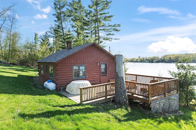 1949 Little Blake Lake Ln, Georgetown Twp, WI 54853 - view of outbuilding featuring a water view