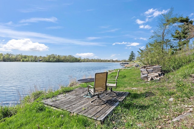 1949 Little Blake Lake Ln, Georgetown Twp, WI 54853 - view of yard featuring a water view