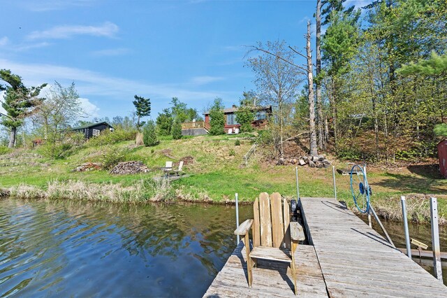 1949 Little Blake Lake Ln, Georgetown Twp, WI 54853 - dock area with a water view