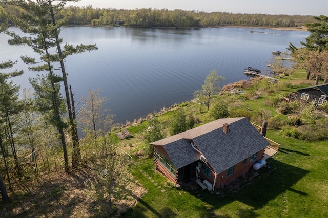 1949 Little Blake Lake Ln, Georgetown Twp, WI 54853 - aerial view of a nearby body of water