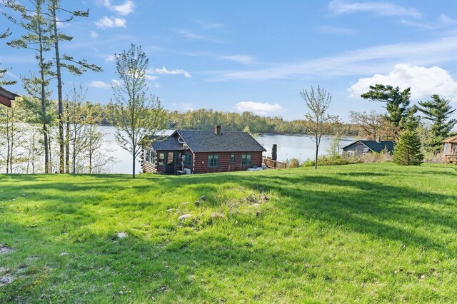 1949 Little Blake Lake Ln, Georgetown Twp, WI 54853 - view of grassy yard with a water view