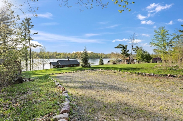 1949 Little Blake Lake Ln, Georgetown Twp, WI 54853 - view of grassy yard featuring a water view
